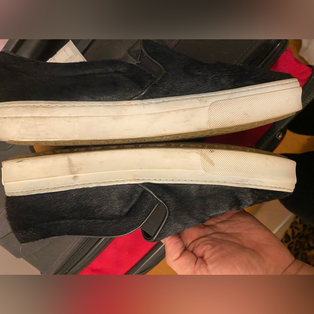 Celine Black and White Slip-On Sneakers - Picture 5 of 11